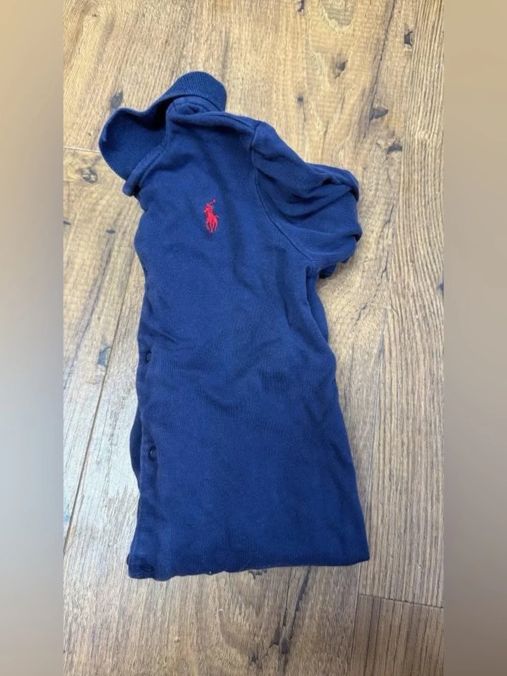 Ralph Lauren Navy Jumpsuit with Red Pony Embroidery - 12 month